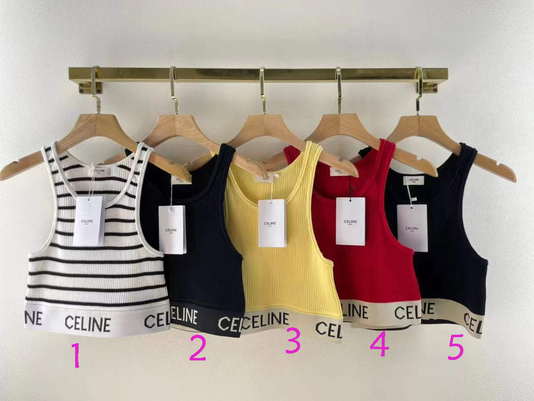 Celine Technical Jersey Bra Top Vest C90030 - Black / S - View 1