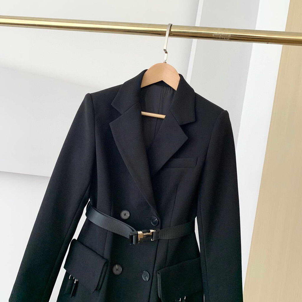 Prada Women's Clothing Single-Breasted Jacket Black 88030