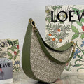 LOEWE A923PL9X01 Luna bag in Anagram jacquard and classic calfskin Green - Default Title - View 1