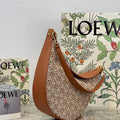 LOEWE A923PL9X01 Luna bag in Anagram jacquard and classic calfskin Tan/Pecan - Default Title - View 1
