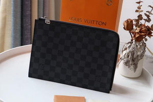 LV N60113 Louis Vuitton Pochette Joule GM Clutch Bag Damier Graphite - luxibagsmall