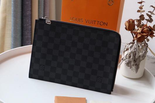 LV N60113 Louis Vuitton Pochette Joule GM Clutch Bag Damier Graphite - luxibagsmall