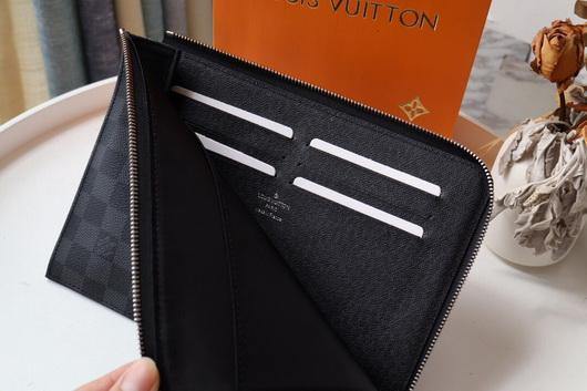 LV N60113 Louis Vuitton Pochette Joule GM Clutch Bag Damier Graphite - luxibagsmall