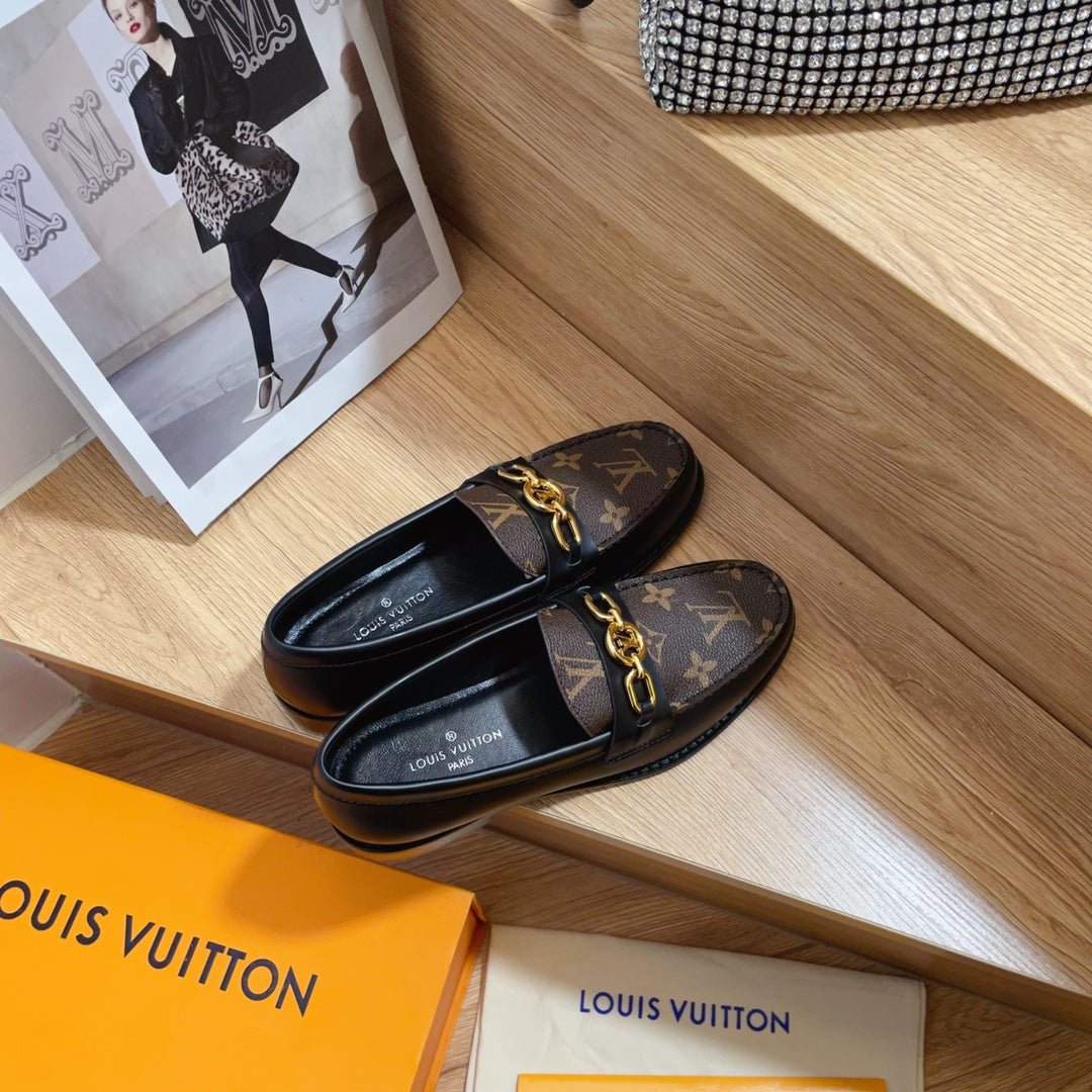 Louis Vuitton - Women's Shoes 1AACXY Chess Flat Loafers 184002
