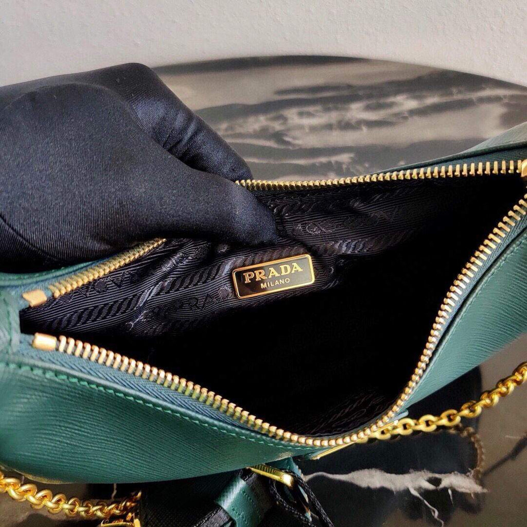 Prada 1BH204 Prada Re-Edition 2005 Saffiano leather Bag in Dark Green