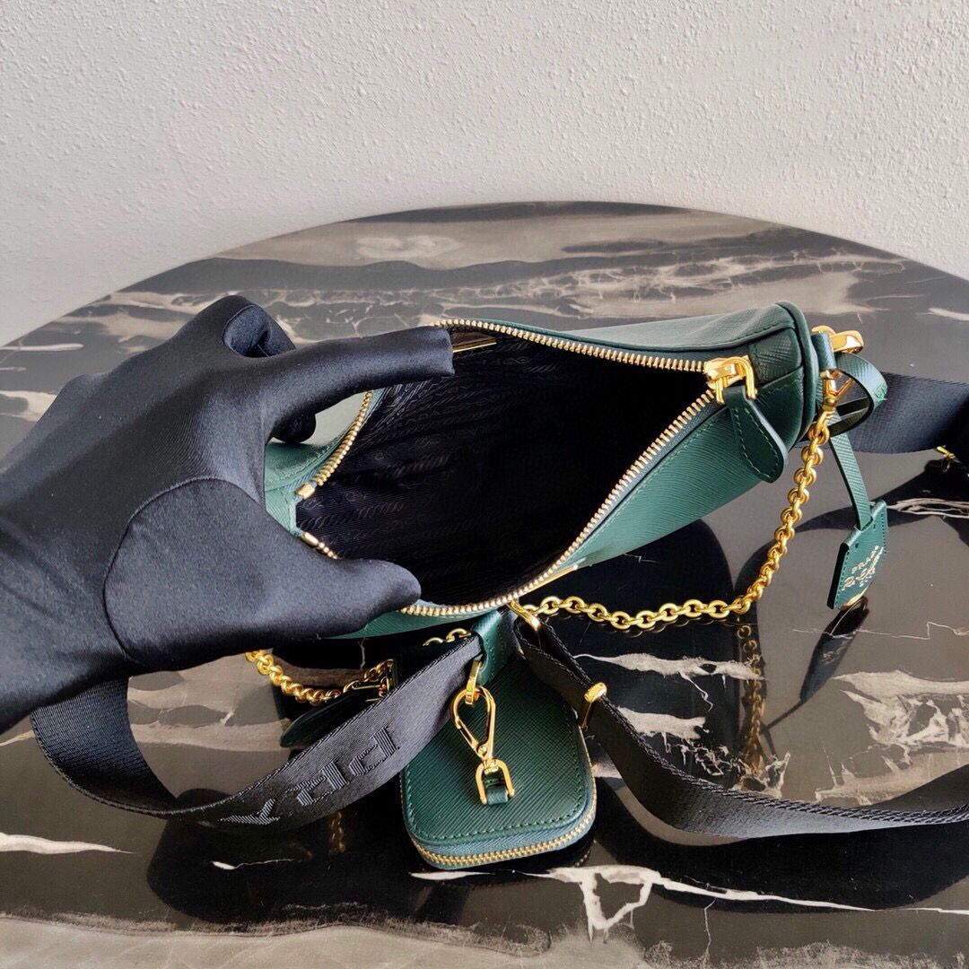 Prada 1BH204 Prada Re-Edition 2005 Saffiano leather Bag in Dark Green