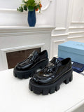 Prada 1D663M Monolith pointy brushed leather loafers P91180