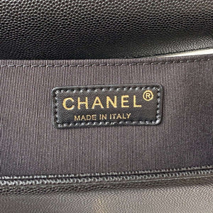 Chanel A94804 Boy Chanel Flap Bag With Handle Grained Shiny Calfskin Gold Tone Metal Black - Default Title - View 8