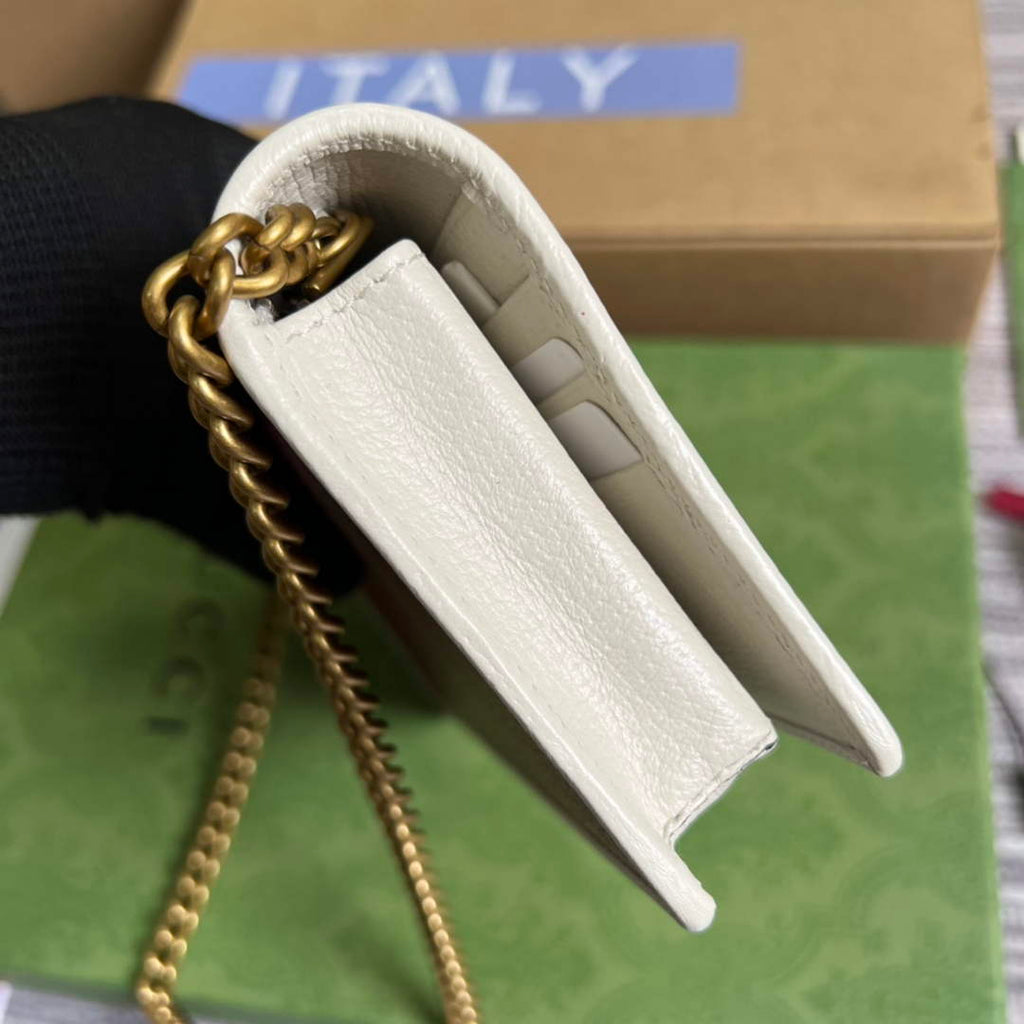 Adidas x Gucci ?621892 wallet with chain Off-white and red leather
