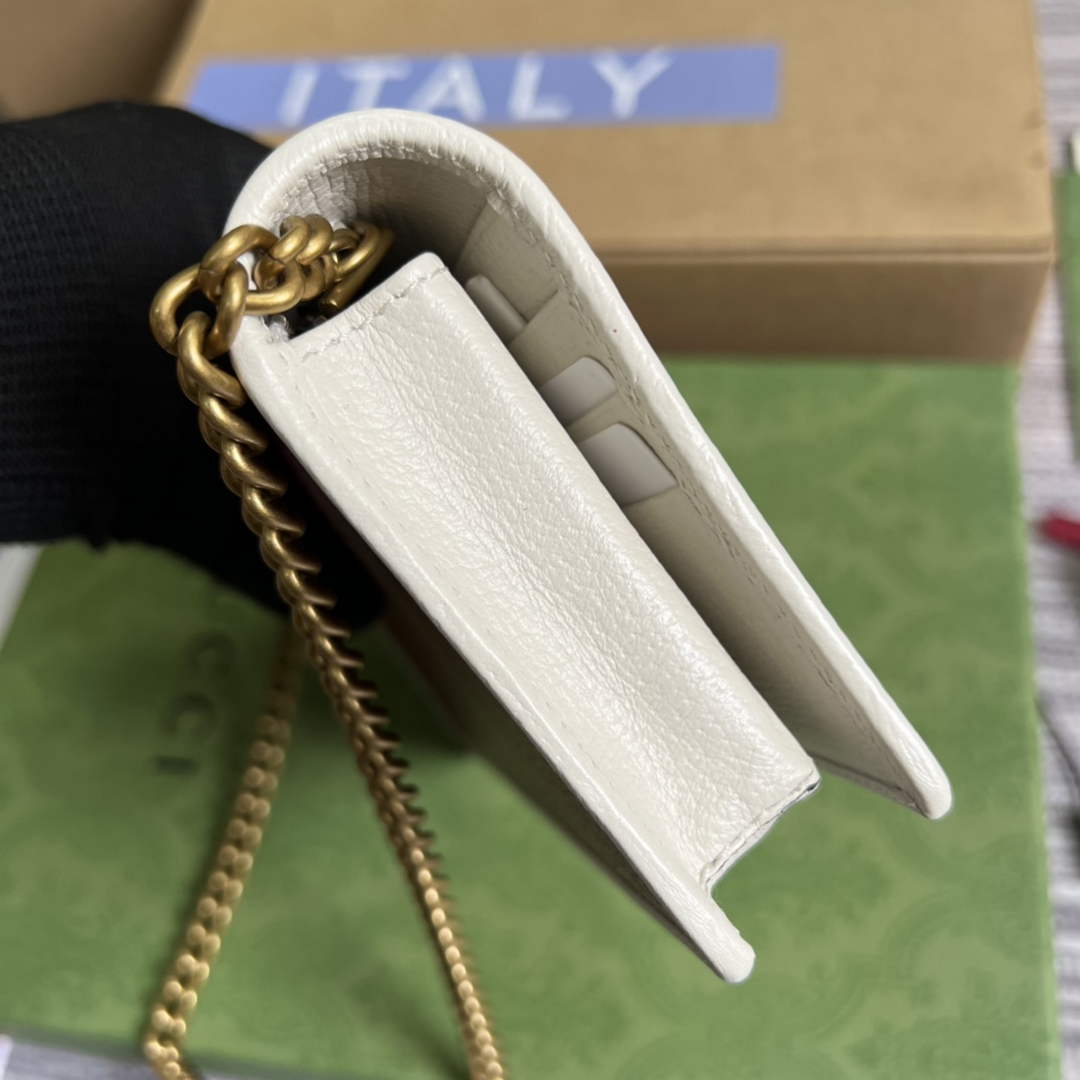 Adidas x Gucci ?621892 wallet with chain Off-white and red leather