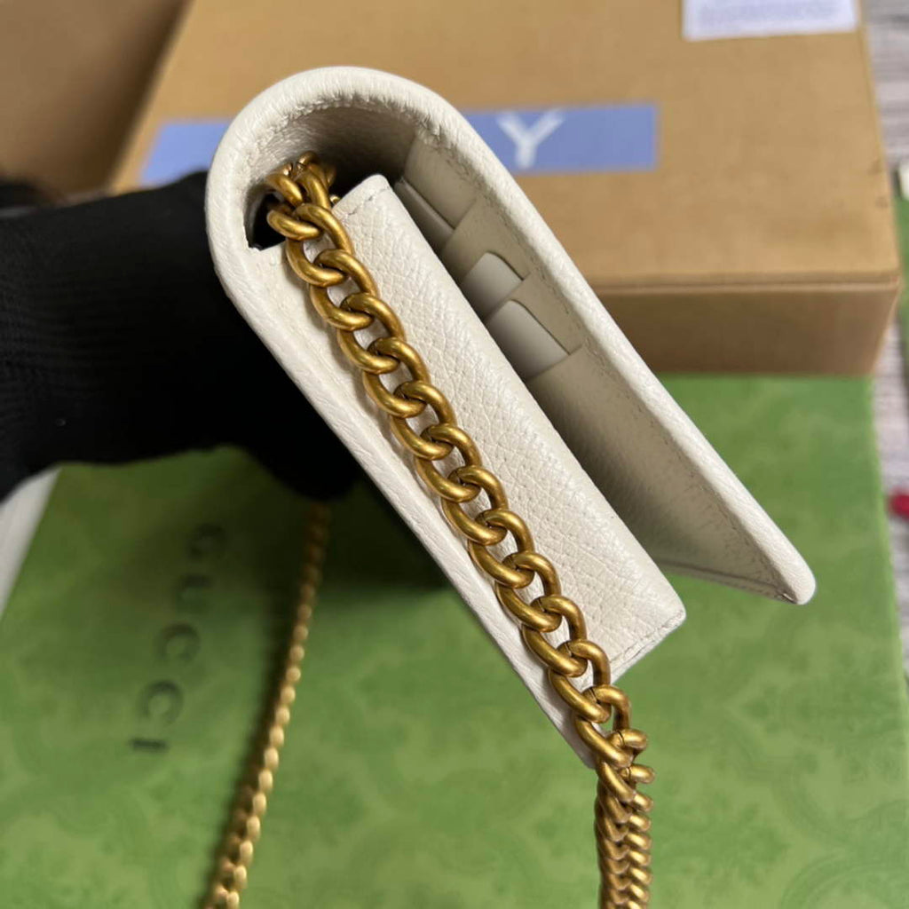 Adidas x Gucci ?621892 wallet with chain Black and white leather