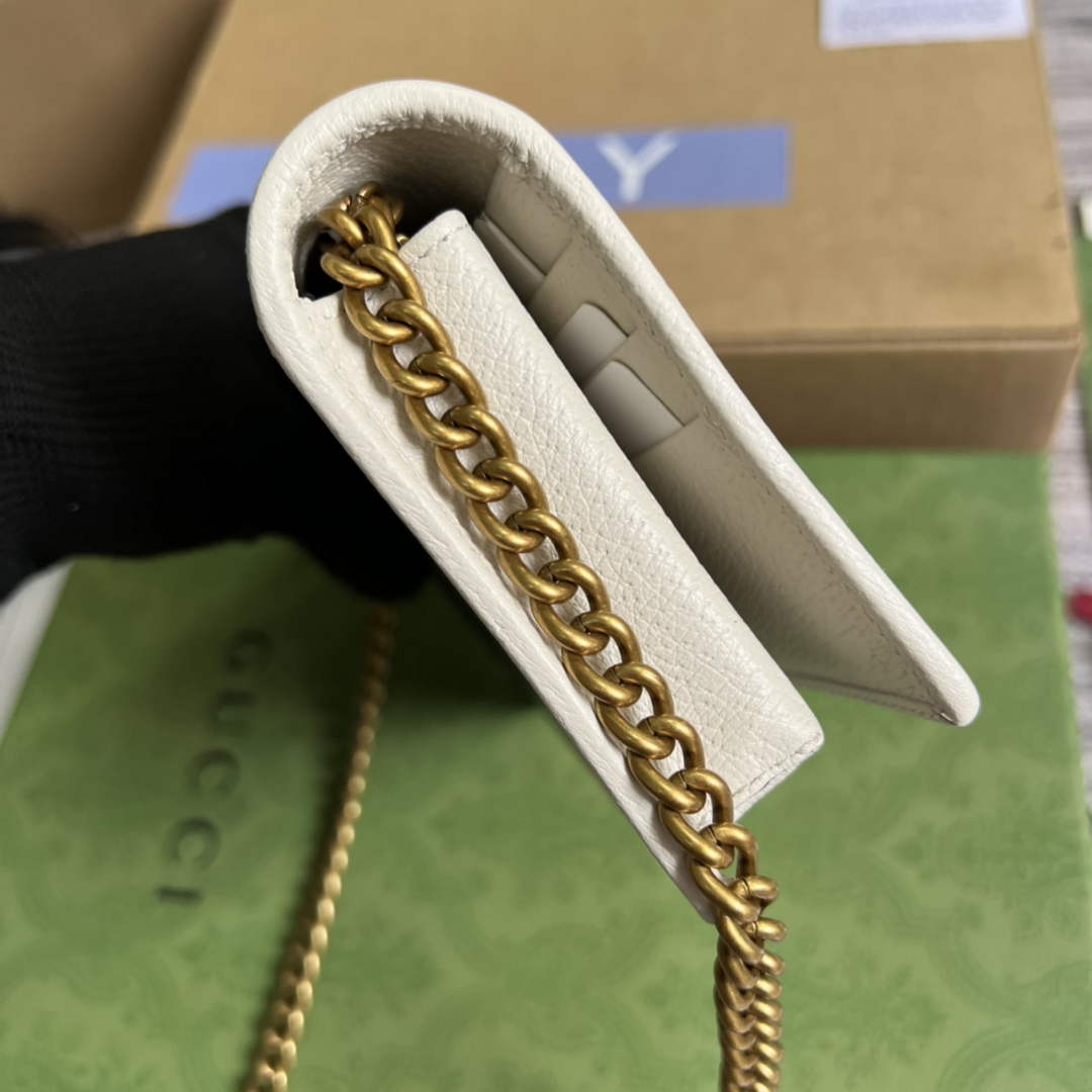 Adidas x Gucci ?621892 wallet with chain Black and white leather
