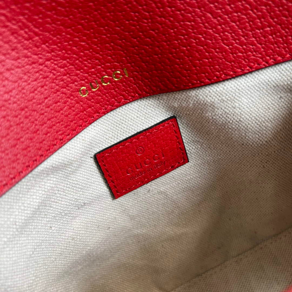 Adidas x Gucci 658574 Horsebit 1955 mini bag red and white leather