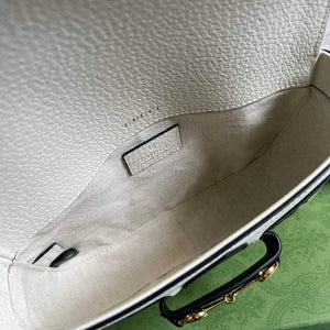 Adidas x Gucci 658574 Horsebit 1955 mini bag white and black leather - Default Title - View 8