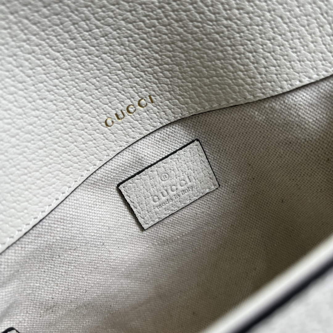 Adidas x Gucci 658574 Horsebit 1955 mini bag white and black leather - Default Title - View 9