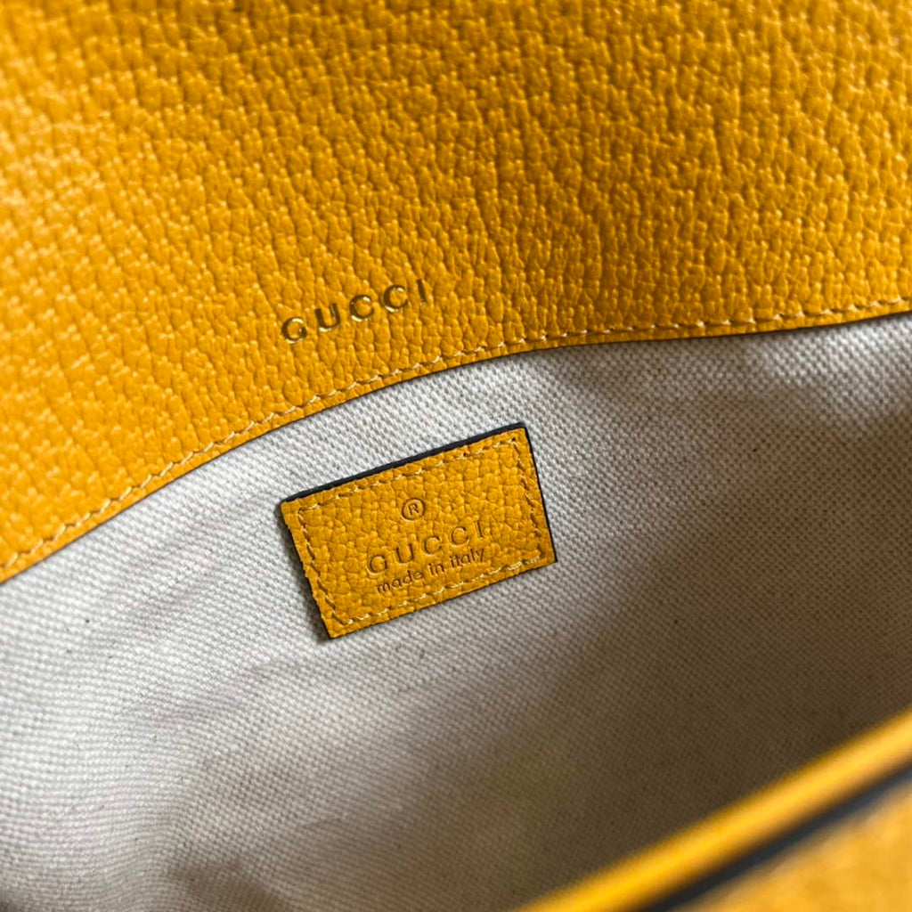 Adidas x Gucci 658574 Horsebit 1955 mini bag Yellow and black leather