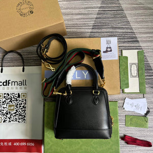 Adidas x Gucci 677212 Horsebit 1955 mini bag Black and white leather - Default Title - View 3