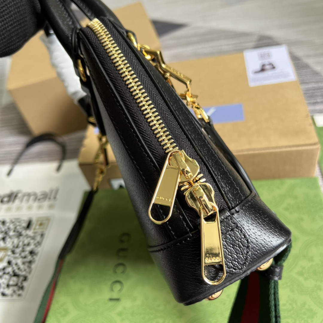 Adidas x Gucci 677212 Horsebit 1955 mini bag Black and white leather - Default Title - View 6