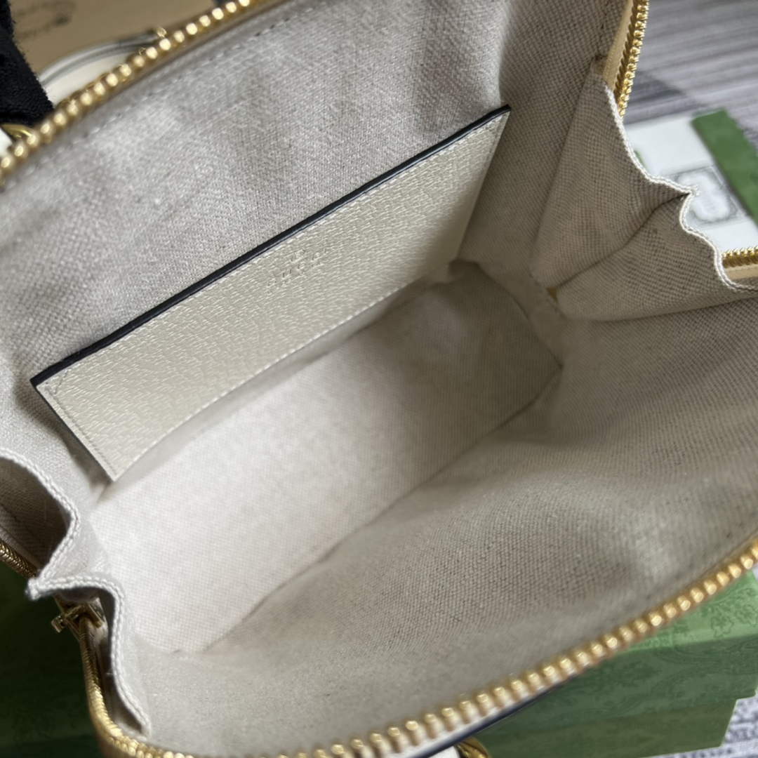 Adidas  x Gucci 677212 Horsebit 1955 mini bag white and Black leather - Default Title - View 9