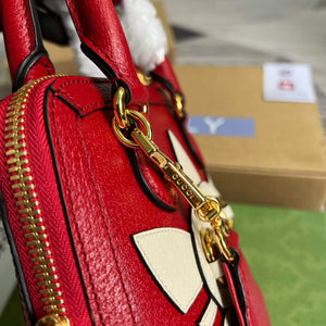 Adidas x Gucci 677212 Horsebit 1955 mini bag red and white leather - Default Title - View 8