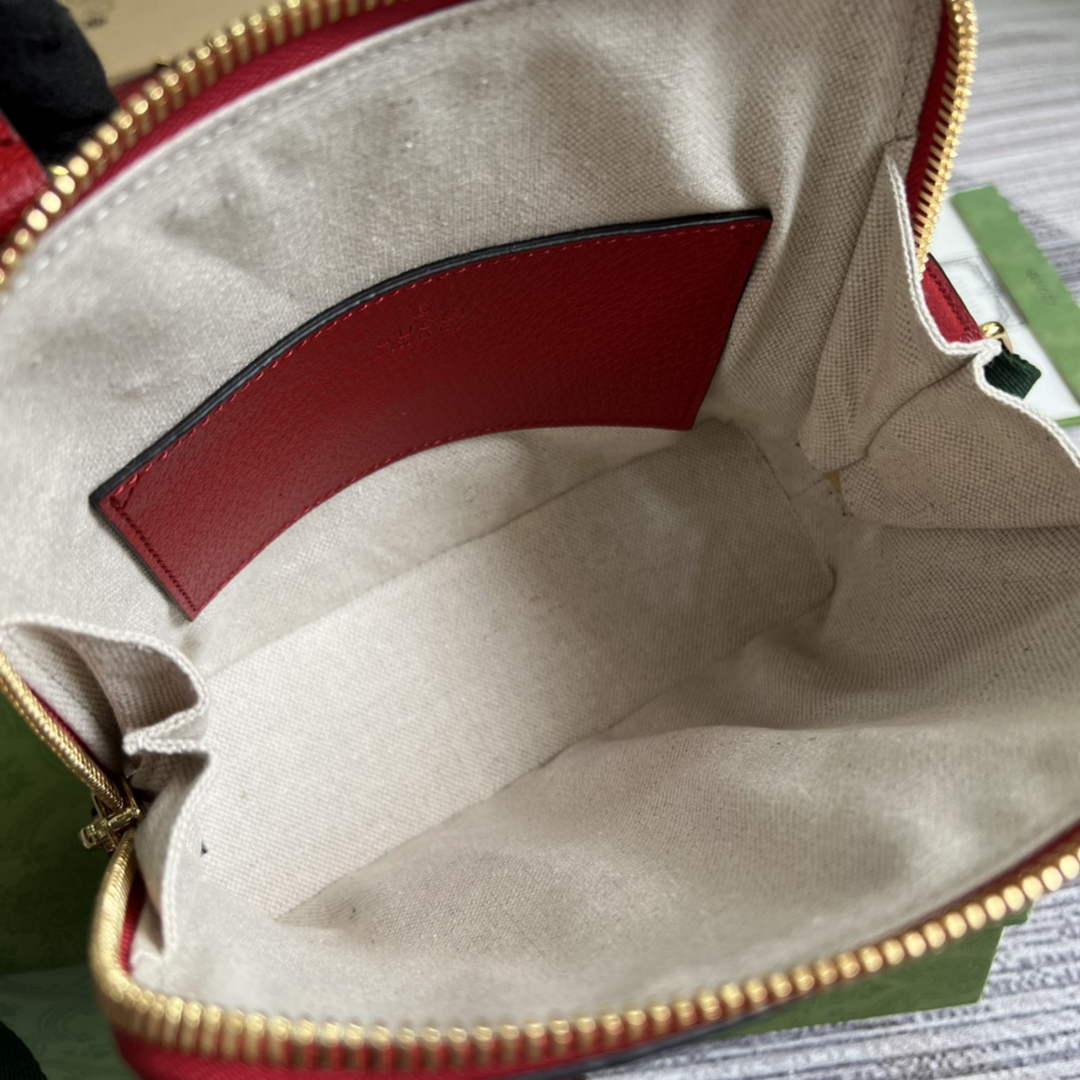 Adidas x Gucci 677212 Horsebit 1955 mini bag red and white leather - Default Title - View 9