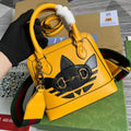 Adidas x Gucci 677212 Horsebit 1955 mini bag Yellow and black leather