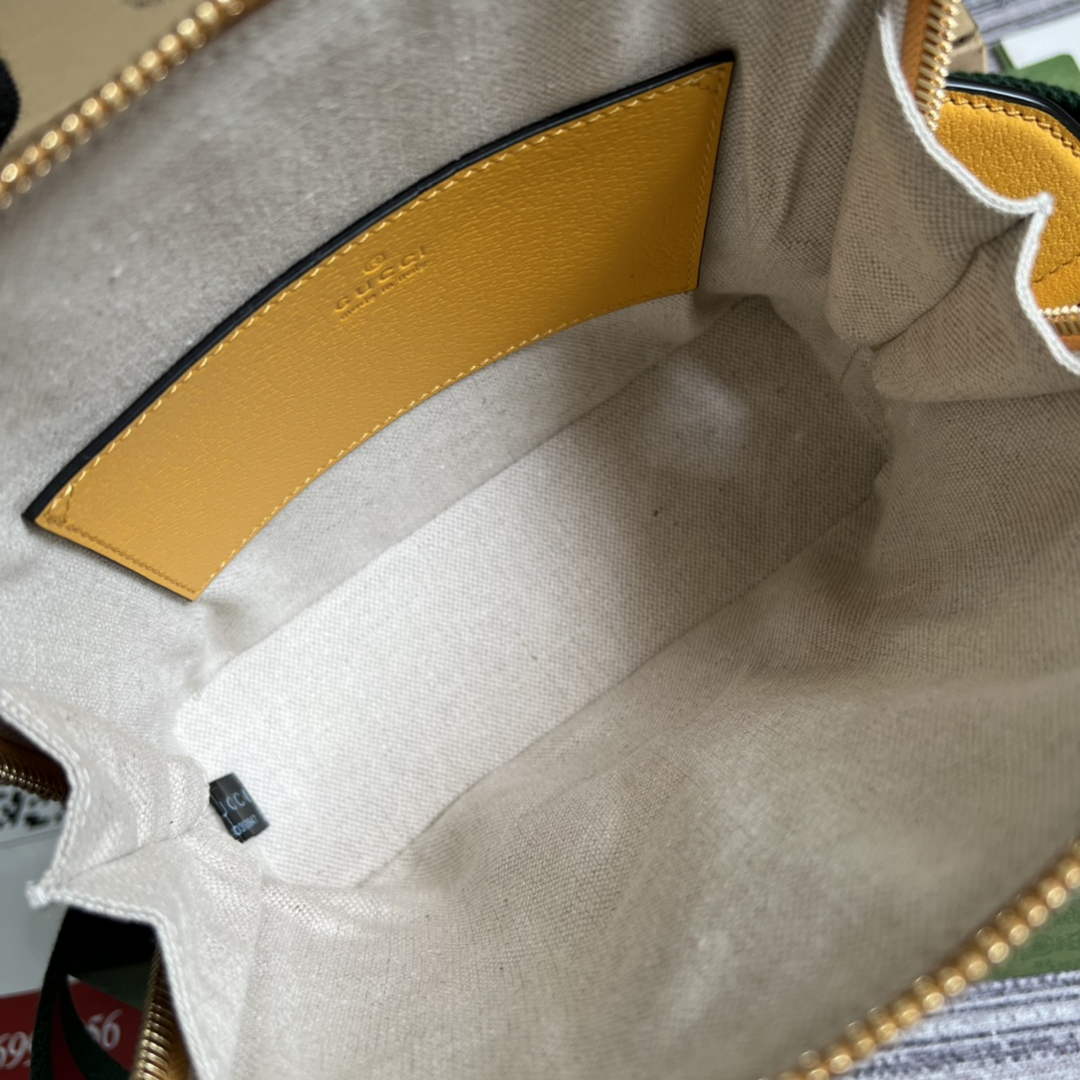 Adidas x Gucci 677212 Horsebit 1955 mini bag Yellow and black leather - Default Title - View 9