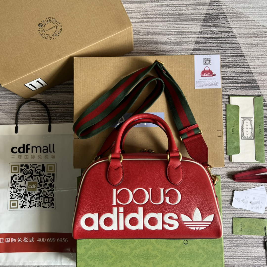 Adidas x Gucci 702397 mini duffle bag Red