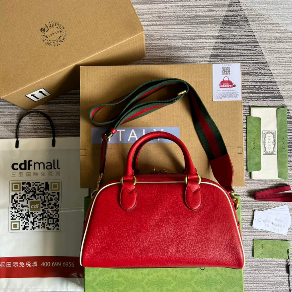 Adidas x Gucci 702397 mini duffle bag Red