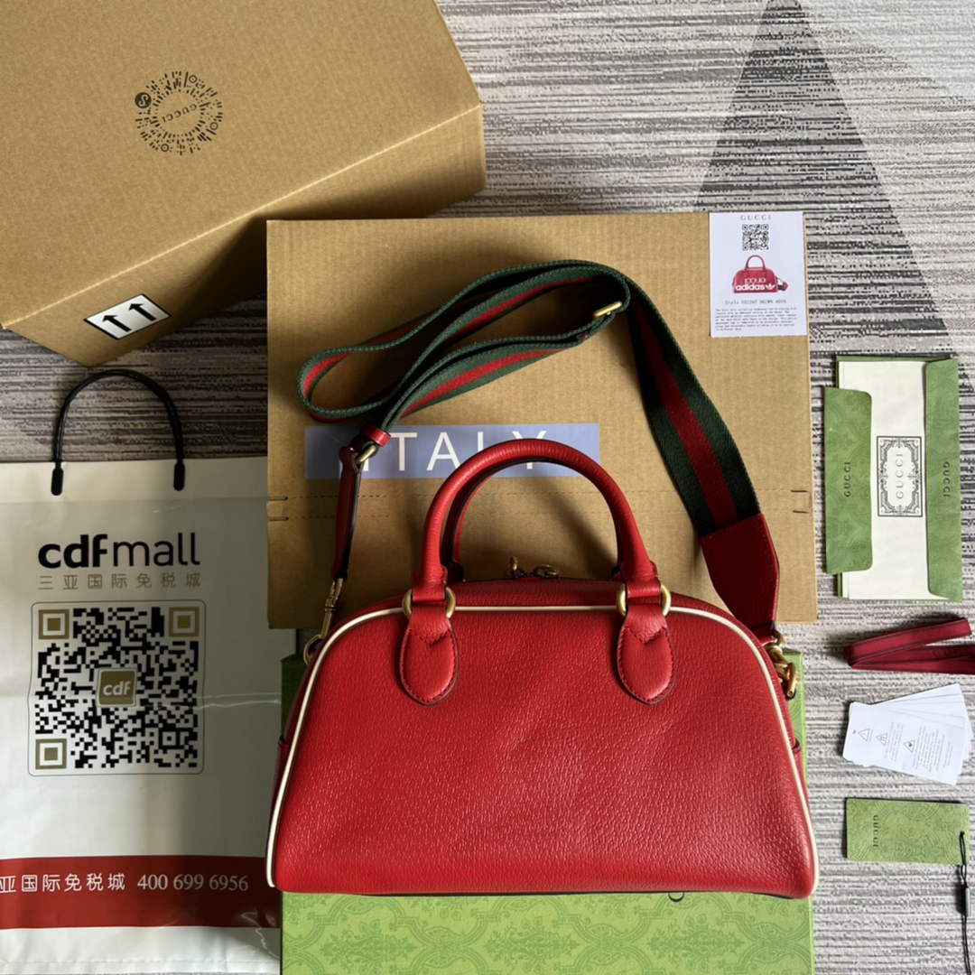 Adidas x Gucci 702397 mini duffle bag Red - Default Title - View 3