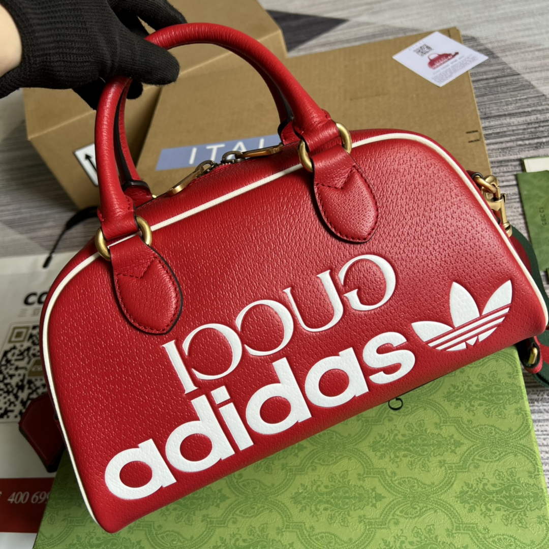 Adidas x Gucci 702397 mini duffle bag Red - Default Title - View 1