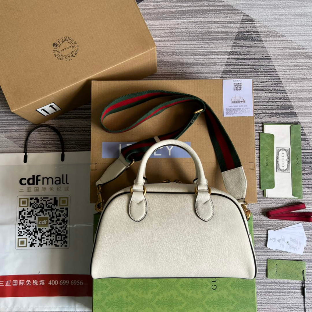 Adidas x Gucci 702397 mini duffle bag White
