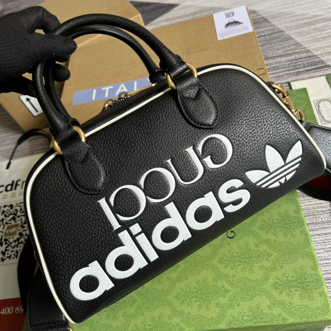 Adidas x Gucci 702397 mini duffle bag black - Default Title - View 1