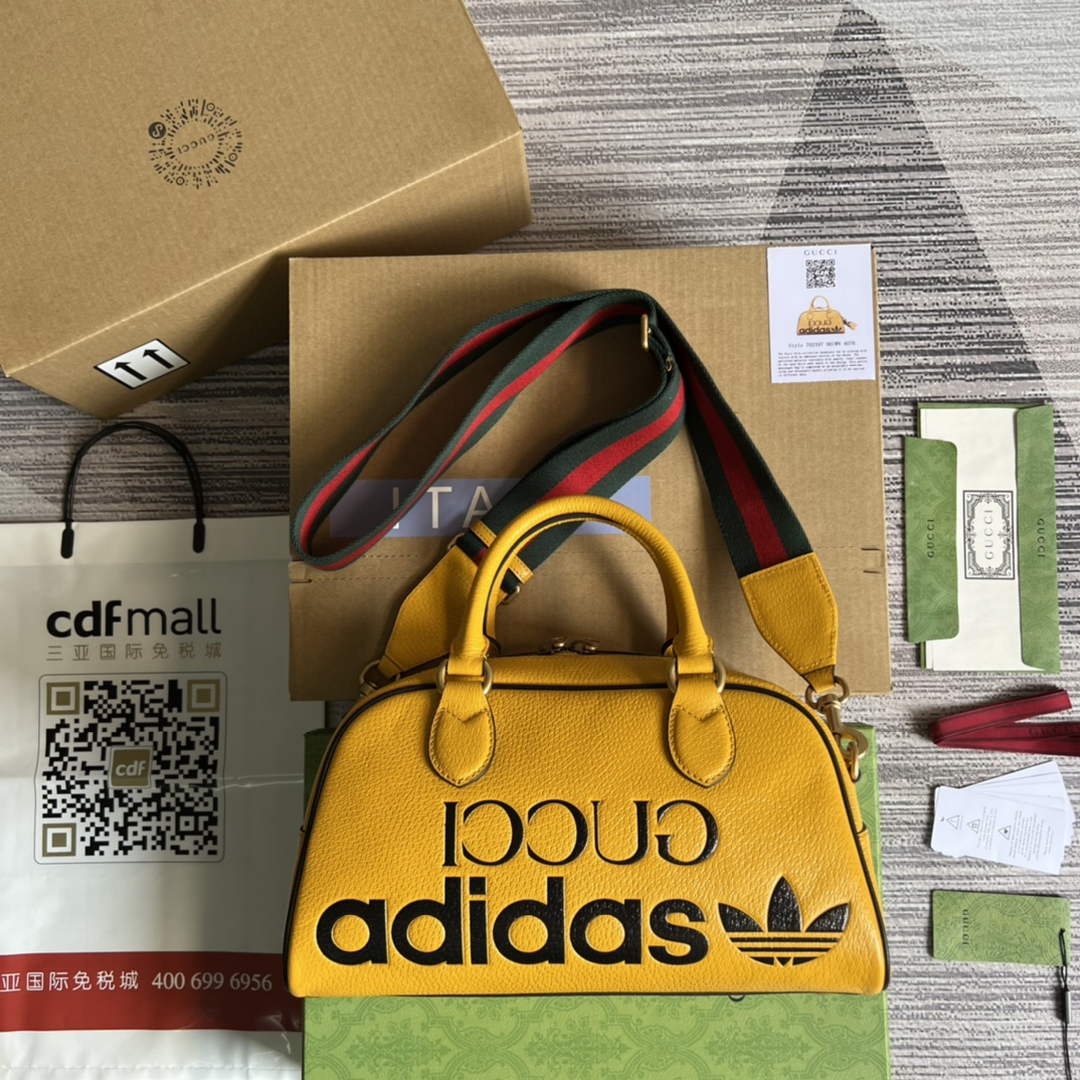 Adidas x Gucci 702397 mini duffle bag yellow - Default Title - View 2