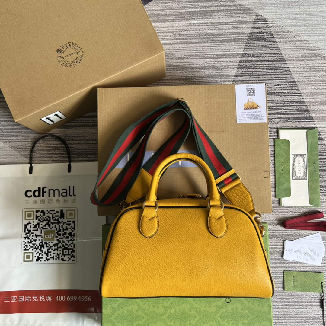 Adidas x Gucci 702397 mini duffle bag yellow - Default Title - View 3