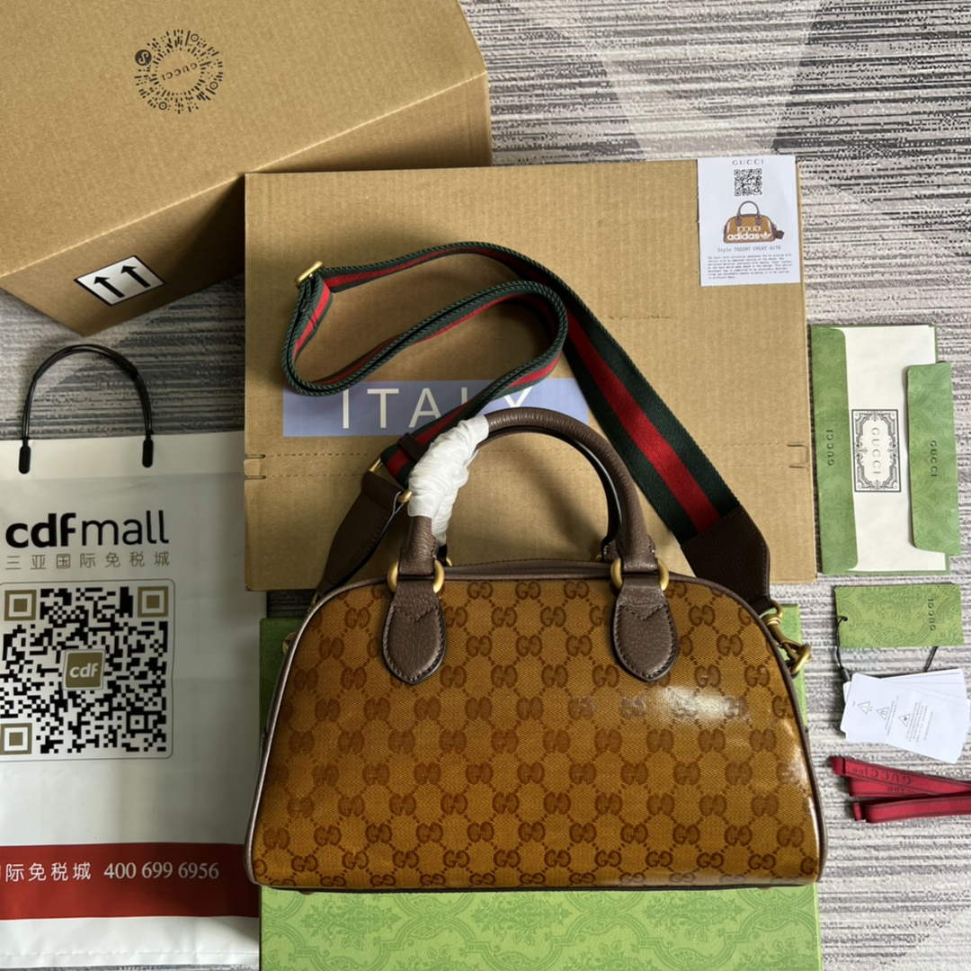 Adidas x Gucci 702397 mini duffle bag brown - Default Title - View 3