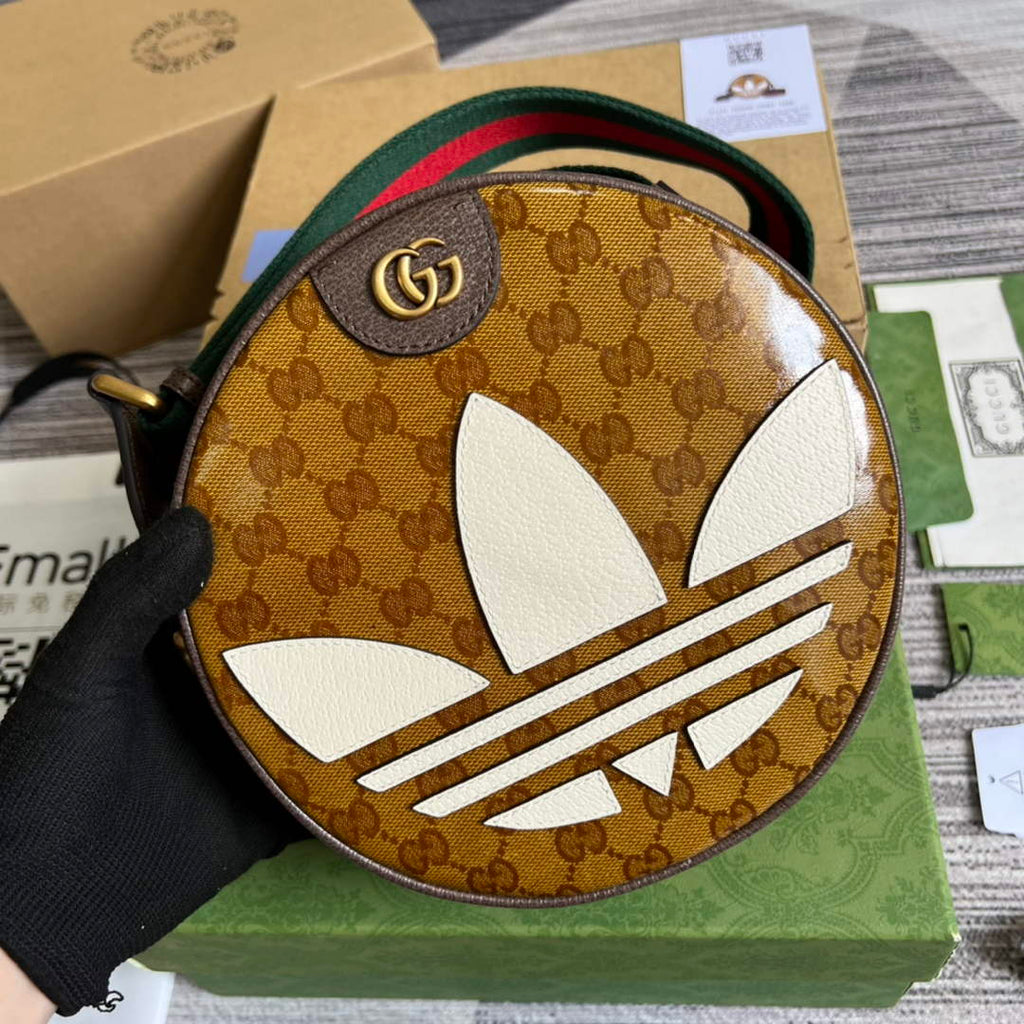 Adidas x Gucci ?702640 Ophidia small shoulder bag Beige and brown
