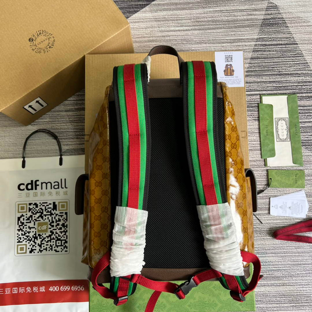 Adidas  x Gucci backpack ?495563 Beige and brown