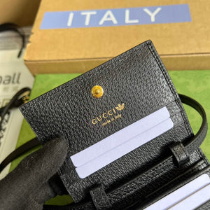 Adidas x Gucci card case with Horsebit 702248 Black and off-white leather - Default Title - View 8