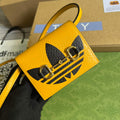Adidas x Gucci card case with Horsebit 702248 Off-black and yellow leather - Default Title - View 1