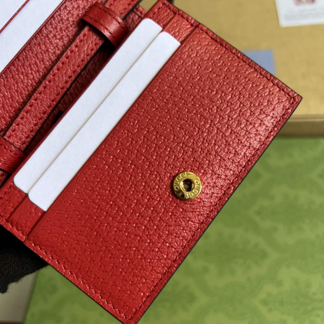 Adidas x Gucci card case with Horsebit 702248 Off-white and red leather - Default Title - View 8