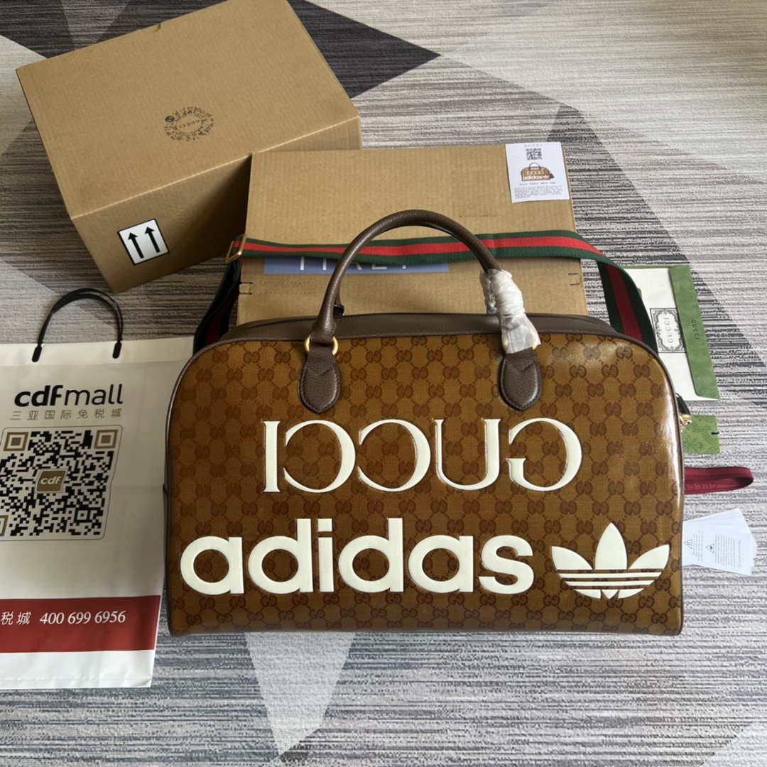 Adidas x Gucci large duffle bag 702422 Brown - Default Title - View 1