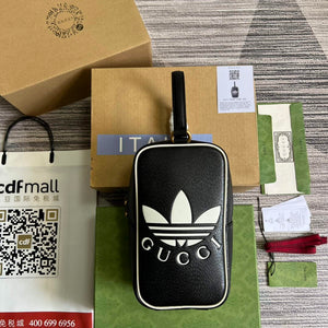 Adidas x Gucci mini top handle bag 702387 Black leather - Default Title - View 2