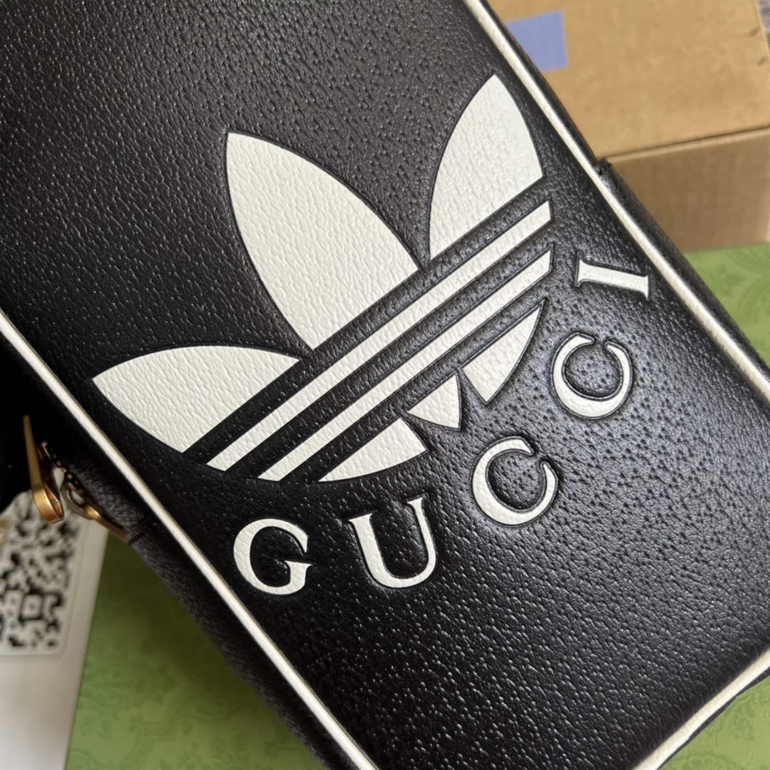 Adidas x Gucci mini top handle bag 702387 Black leather - Default Title - View 5