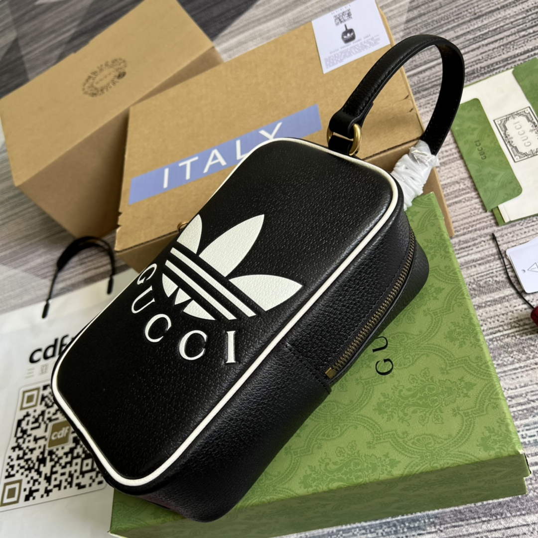 Adidas x Gucci mini top handle bag 702387 Black leather - Default Title - View 7