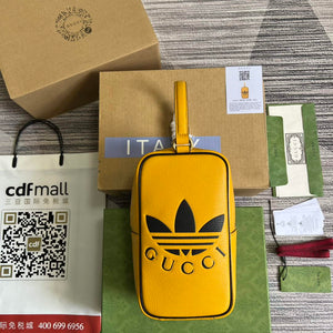 Adidas x Gucci mini top handle bag 702387 Yellow leather - Default Title - View 2