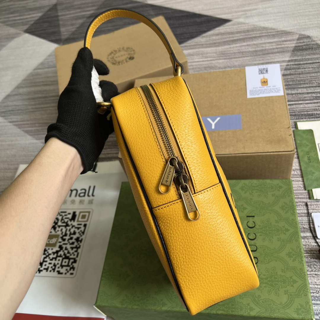 Adidas x Gucci mini top handle bag 702387 Yellow leather - Default Title - View 4