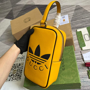 Adidas x Gucci mini top handle bag 702387 Yellow leather - Default Title - View 7