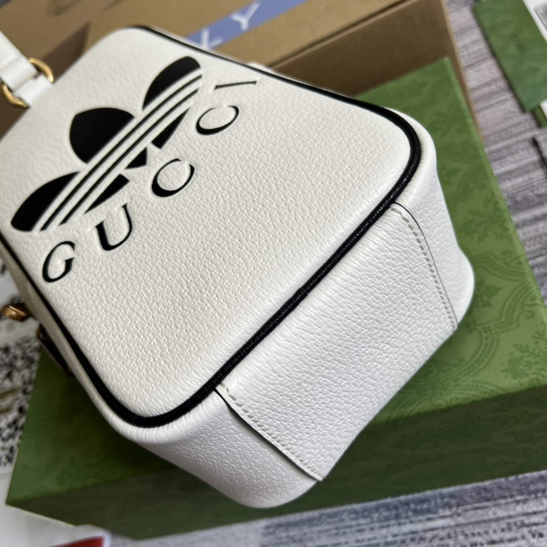 Adidas x Gucci mini top handle bag 702387 White leather - Default Title - View 7