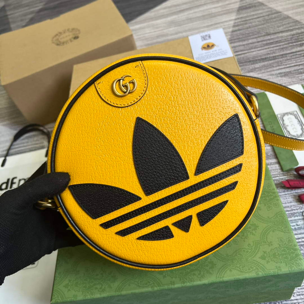 Adidas x Gucci Ophidia shoulder bag 702626 Yellow leather